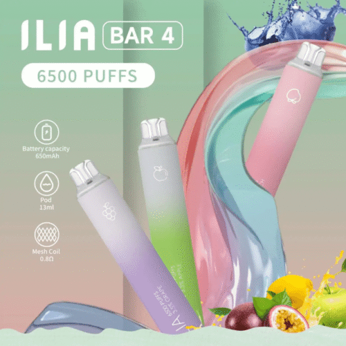 ILIA四代6500口一次性電子煙|Type-C快充・21種風味隨心選