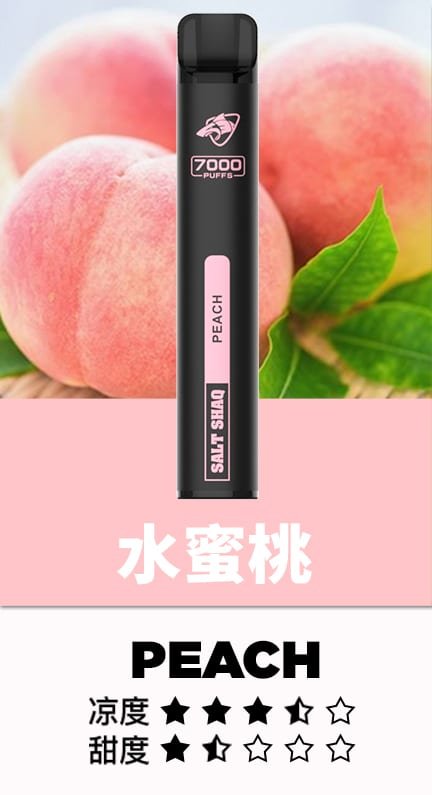 SALT SHAQ 鯊克7000口拋棄式煙桿|持久續航・經典口感 小黑條:圖片 6