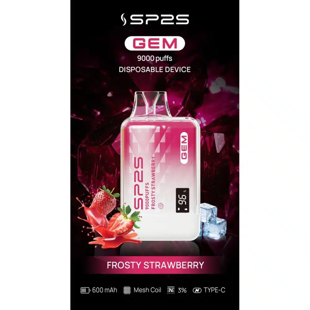 SP2S GEM9000口拋棄式電子煙|高清顯示屏|持久煙感|精緻設計:圖片 9