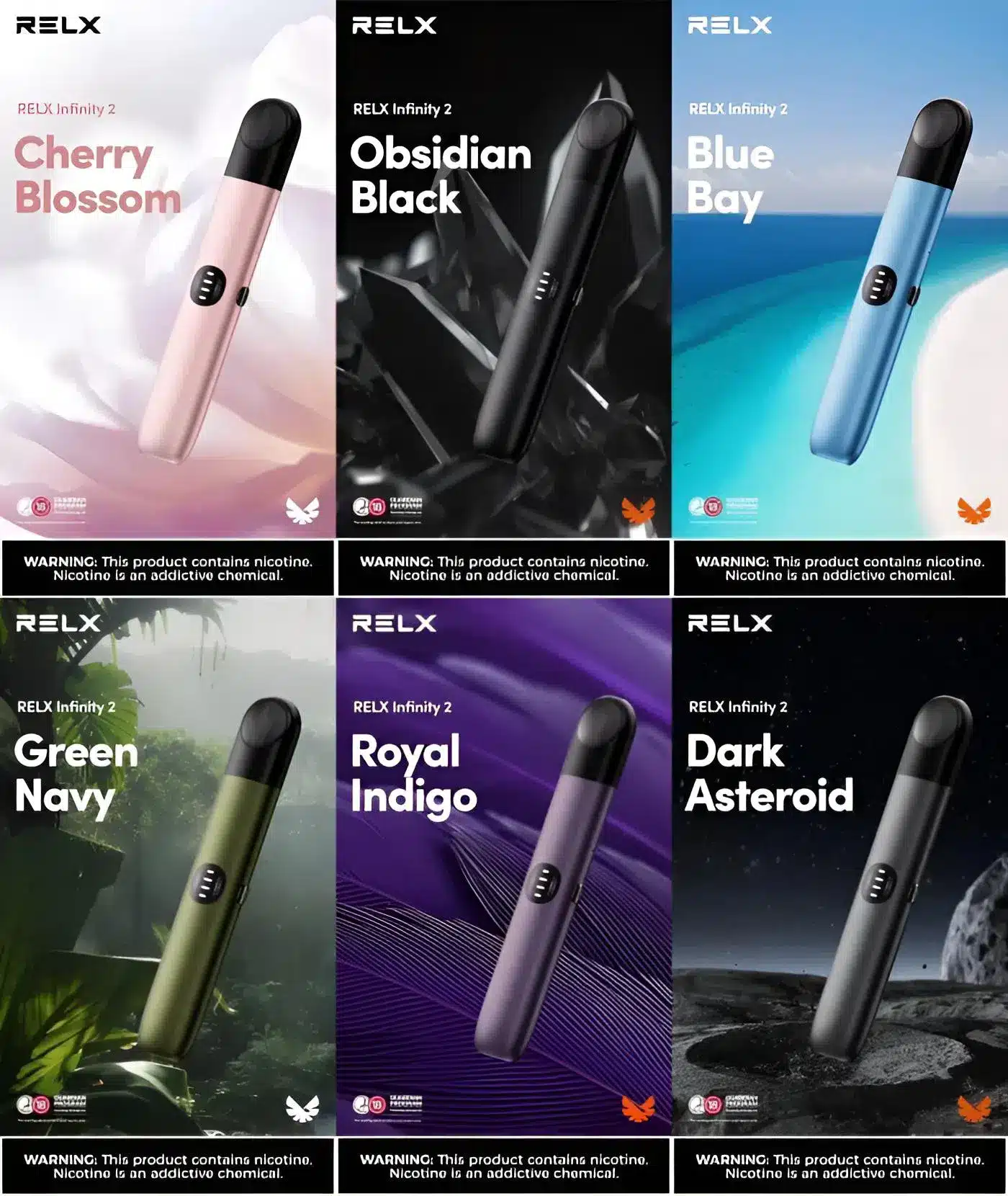 RELX 悅刻6代電子煙主機|Infinity 2三檔功率調節|Type-C快充|多款煙彈適配