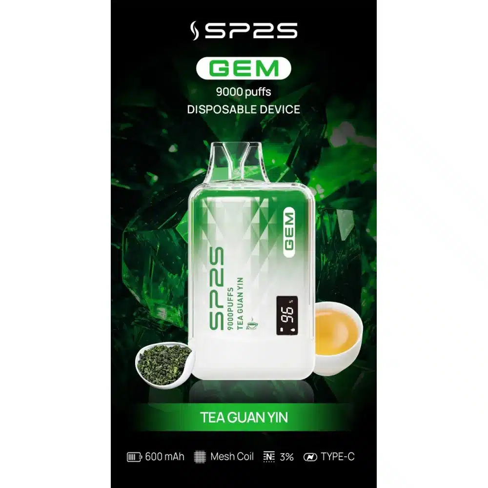 SP2S GEM9000口拋棄式電子煙|高清顯示屏|持久煙感|精緻設計:圖片 4