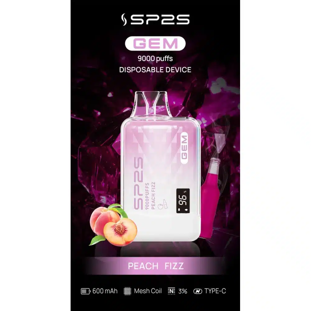 SP2S GEM9000口拋棄式電子煙|高清顯示屏|持久煙感|精緻設計:圖片 6
