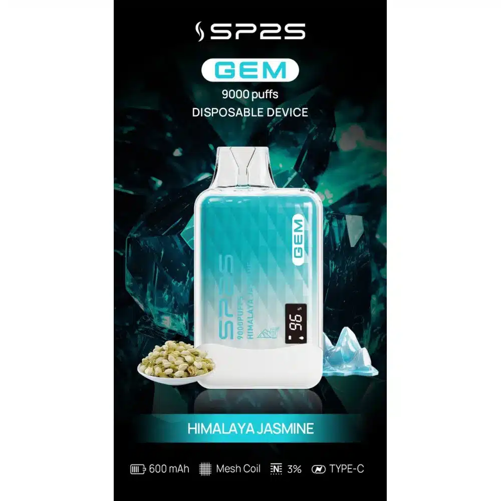 SP2S GEM9000口拋棄式電子煙|高清顯示屏|持久煙感|精緻設計:圖片 3