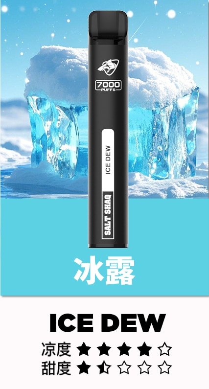 SALT SHAQ 鯊克7000口拋棄式煙桿|持久續航・經典口感 小黑條:圖片 5