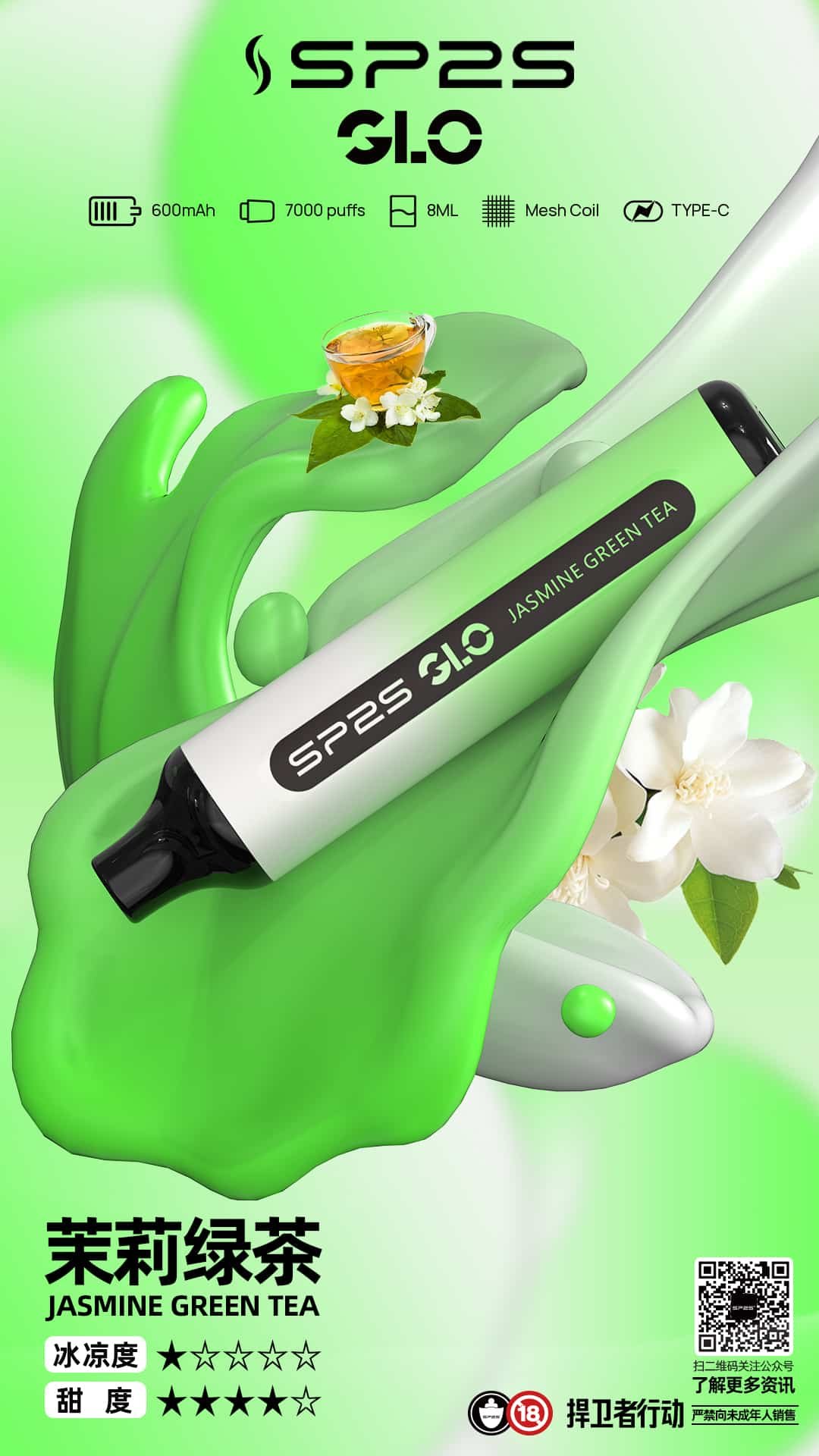 SP2S GLO 7000口霧化器|持久穩定輸出 暢享大煙量:圖片 9