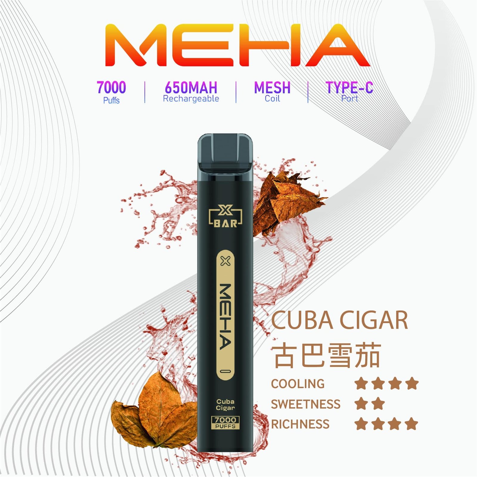 Meha Xbar 魅嗨小黑條 一次性電子煙 7000口|大容量持久型 台灣現貨供應:圖片 11