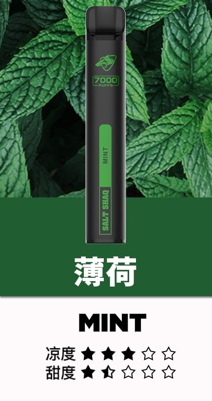 SALT SHAQ 鯊克7000口拋棄式煙桿|持久續航・經典口感 小黑條:圖片 11