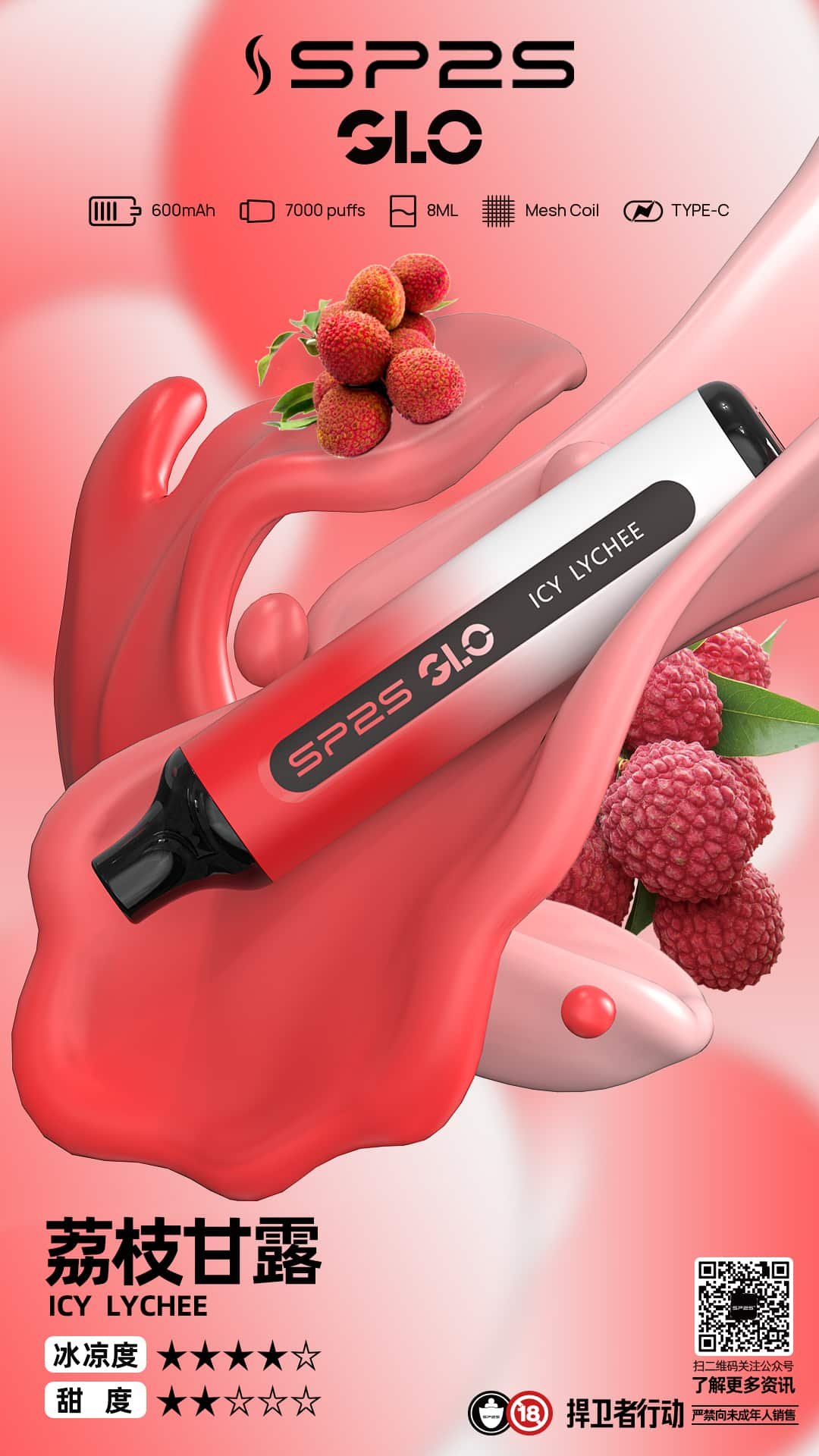 SP2S GLO 7000口霧化器|持久穩定輸出 暢享大煙量:圖片 5