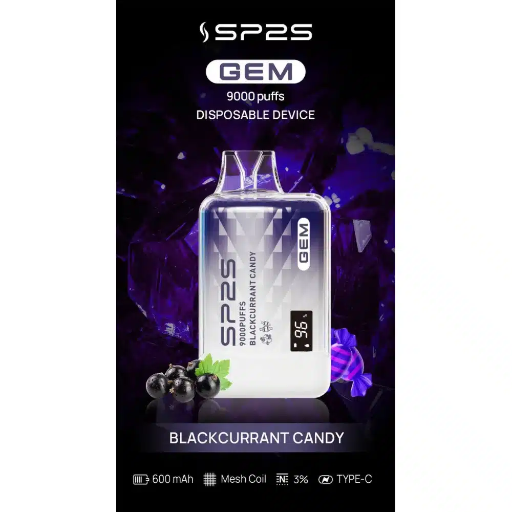 SP2S GEM9000口拋棄式電子煙|高清顯示屏|持久煙感|精緻設計:圖片 8