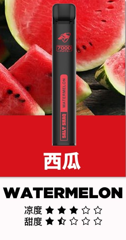 SALT SHAQ 鯊克7000口拋棄式煙桿|持久續航・經典口感 小黑條:圖片 10