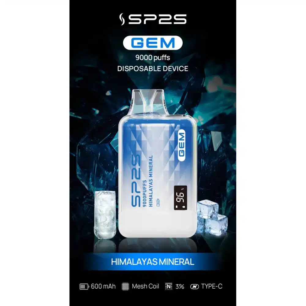 SP2S GEM9000口拋棄式電子煙|高清顯示屏|持久煙感|精緻設計:圖片 11