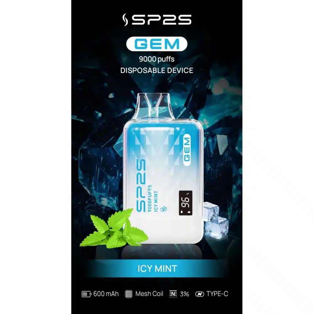 SP2S GEM9000口拋棄式電子煙|高清顯示屏|持久煙感|精緻設計:圖片 10