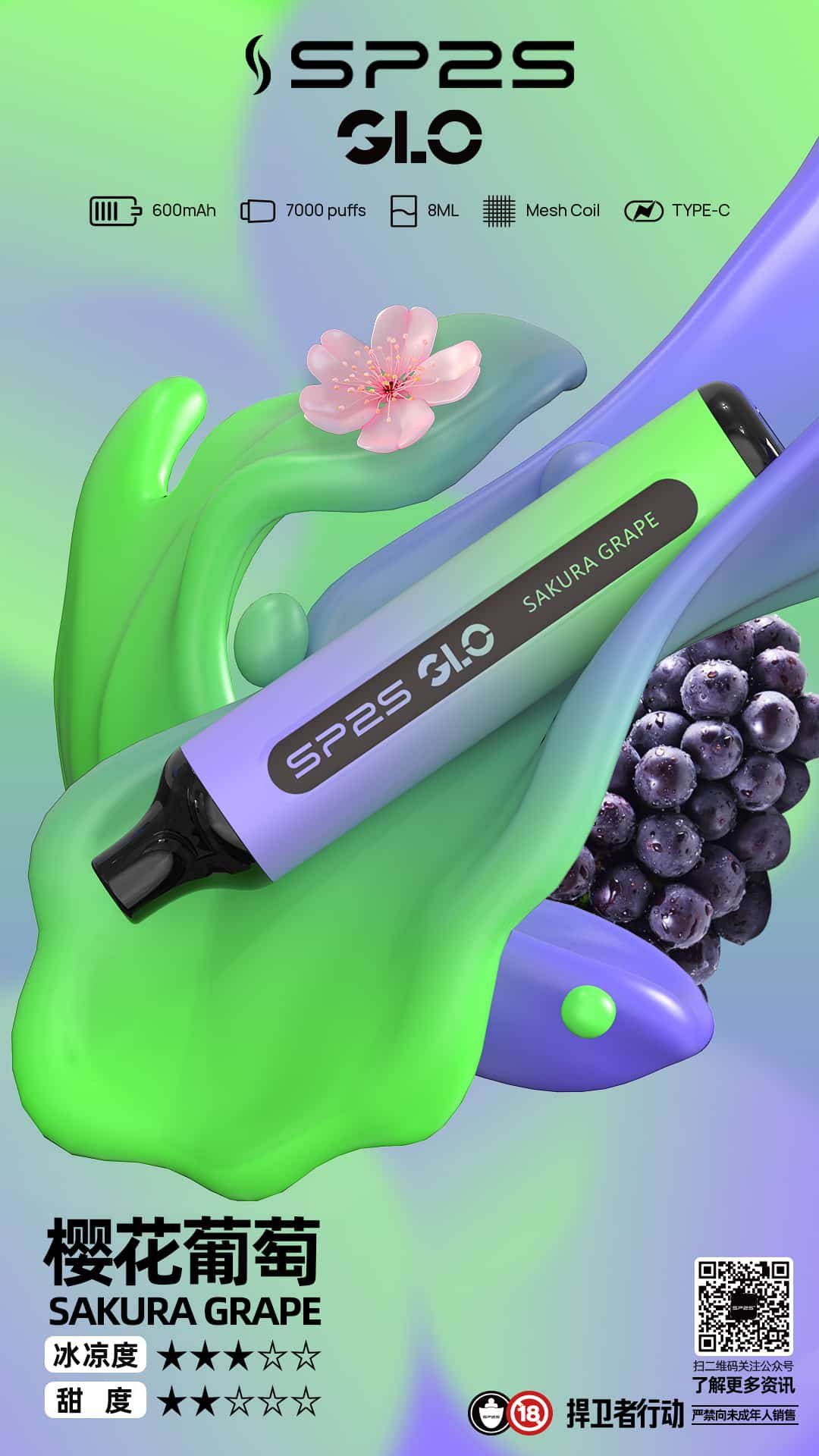 SP2S GLO 7000口霧化器|持久穩定輸出 暢享大煙量:圖片 3