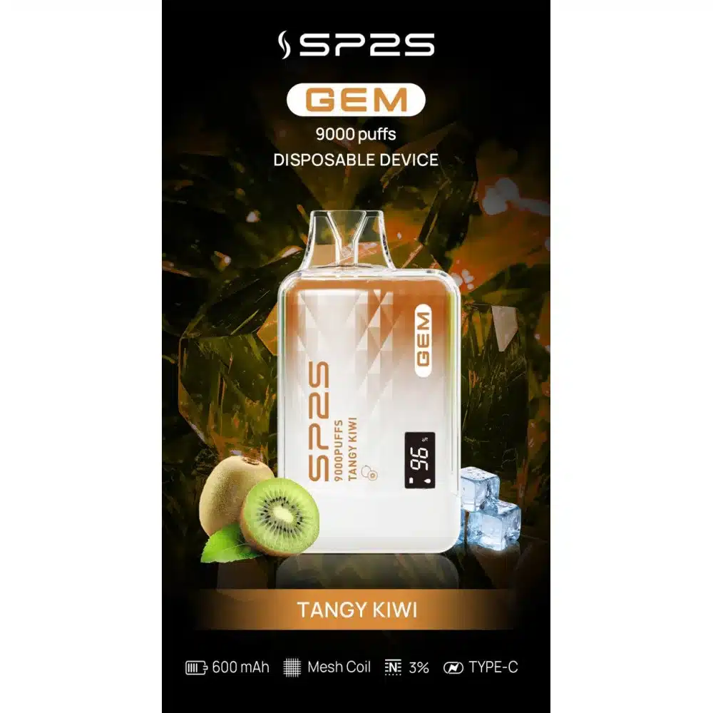 SP2S GEM9000口拋棄式電子煙|高清顯示屏|持久煙感|精緻設計:圖片 5