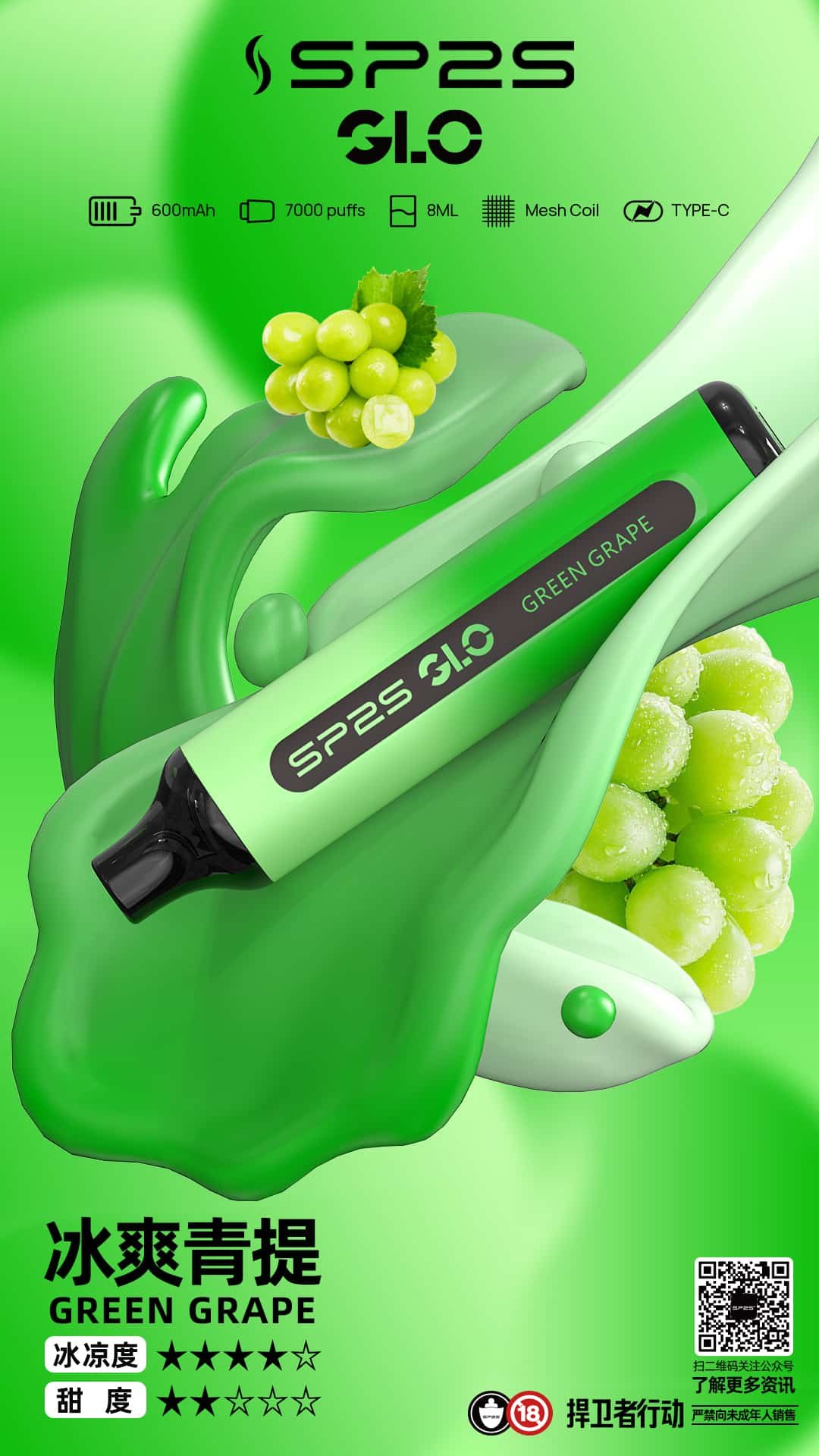 SP2S GLO 7000口霧化器|持久穩定輸出 暢享大煙量:圖片 7